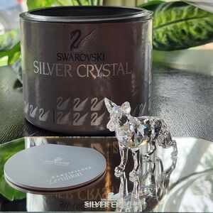 Swarovski Silver Crystal Figurine GERMAN SHEPHERD Dog 235484 / 7619 000 007